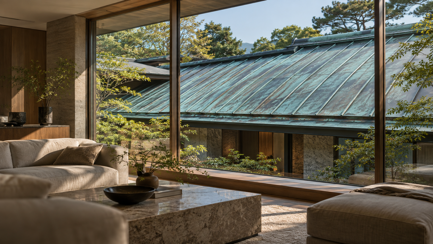 緑青という時間芸術、邸宅の銅屋根に宿る変化